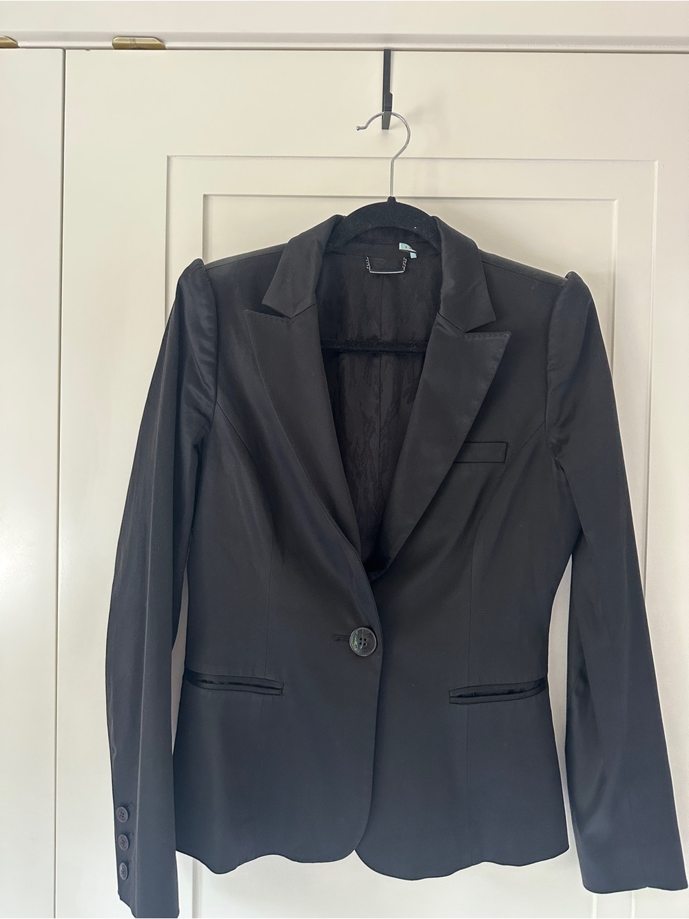 Guess by Marciano Black Single-Button Tailored Blazer
